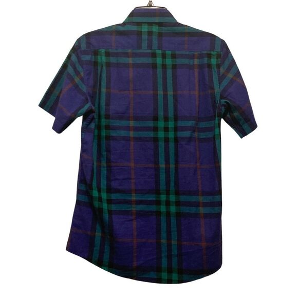EUC Burberry RARE Authentic Nova Check Button Down Short Sleeve Plaid - Picture 2 of 7